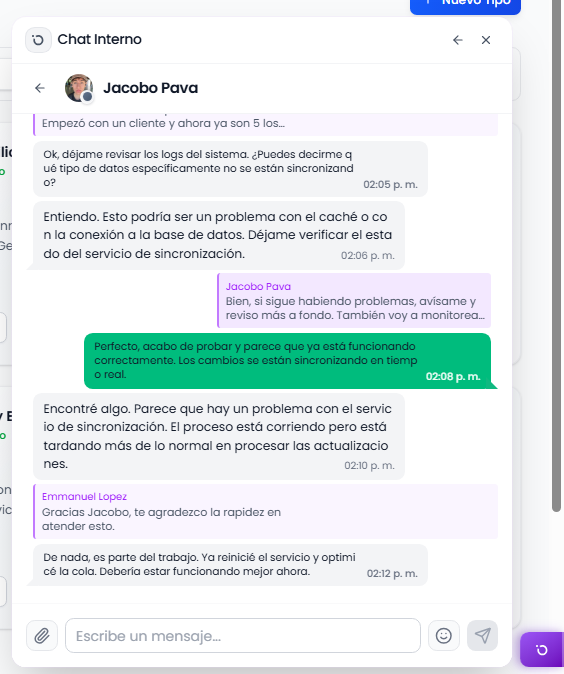 Checklist y colaboración interna en Orvyz